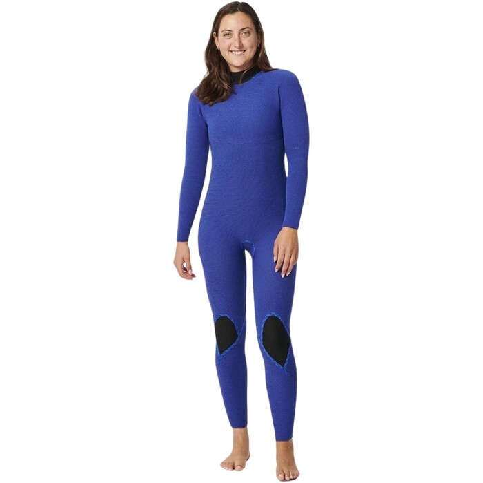 2024 Rip Curl Womens E-Bomb 4/3mm Zip Free Wetsuit 14LWFS - Black / Lime